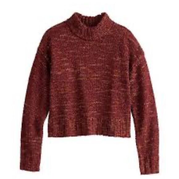 Juniors' SO® Cropped Mockneck Spacedye Sweater, Size S, NWT - Picture 3 of 9